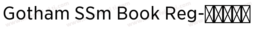 Gotham SSm Book Reg字体转换